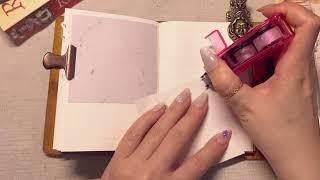 ASMR 오늘 TAMENANDA 다꾸 컬러는??? #journal #scrapbooking #asmr #vintage #relaxingsounds #종이소리 #color