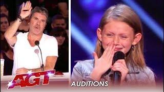 Ansley Burns: Simon STOPS 11-Year-Old Girl to Sing A Capella! | America's Got Talent