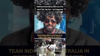 India beat Australia in 1st test match by 295 runs at PERTH#HAIRYCRICKET #australia #india #shorts