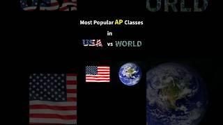 Top 10 Most Popular AP Courses: U.S. vs. The World! #APCourses #StudentLife  #shorts #viralshorts