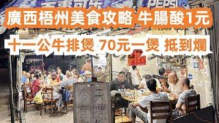 廣西梧州最強美食旅遊攻略！牛肉專門店！牛腸酸1元！十一公牛排煲！70元一煲！抵到爛！深入本地人生活！本地人餐廳！酒店價格！連吃三家！人均50元超飽！人氣美食店！Food Tour in GUANGXI