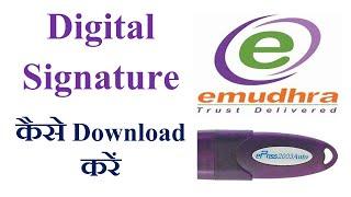 eMudhra Digital Signature Download process in hindi 2020, How to Download emudhra DSC in token