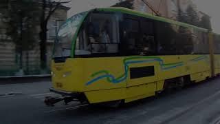 Lviv, tram car No. 1030 Tatra KT4SU Very beautiful modernized car