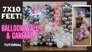 Elegant/Chic balloon wall and garland for a graduation party!