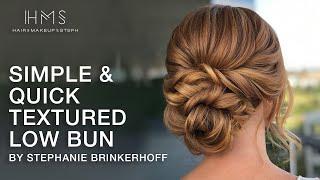 Simple & Quick Textured Low Bun by Stephanie Brinkerhoff | Kenra Professional