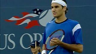 US Open 2004 R3 - R.Federer vs F.Santoro Highlights