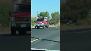 Modesto Grass & Water Tender 27 Responding #fireservice #brushfire