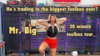 Full 20 minute toolbox tour featuring a Mr. Big Snap on toolbox!￼