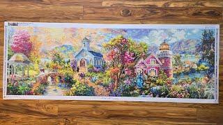 Completion and Review of Sunday Morning In Spring Diamond Painting. Dreamer Designs by Nicky Boehme