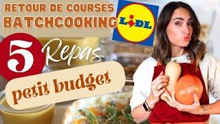 BATCHCOOKING D'AUTOMNE:5 PLATS PETITS PRIX  / RETOUR DE COURSES LIDL / RECETTES SUPER FACILES 