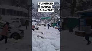 Tungnath Temple latest video 18 January #tungnath #chopta #uttarakhand #snowfall #shorts