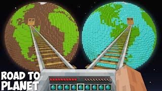 I found SECRET ROAD TO DIAMOND PLANET vs DIRT PLANET in Minecraft ! SECRET PLANET !