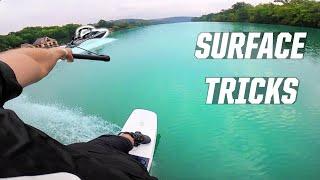 SURFACE TRICKS! - WAKEBOARDING - BOAT