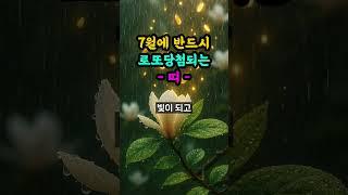 7월에 반드시 로또당첨되어 인생 역전하는 띠 호명합니다.