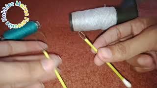 Make a needle threader using cotton buds and surprise everyone!