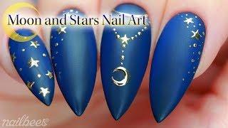  Moon and Stars Nail Art 