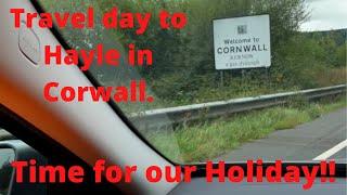 Travel day for our holiday in Cornwall.