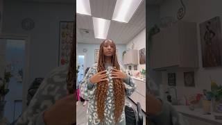 box braids hair transformation #hairstyle #hairtransformation #copperhair #gingerhair