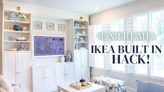 DIY IKEA BUILT IN HACK! Affordable Built In Shelves and Cabinets! | Alexandra Beuter