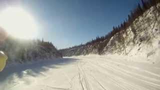 Tufan Sevincel flying inside of Susitna River Canyon with Piper Skiplane, Alaska