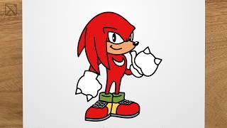 How to draw KNUCKLES (S0NIC) step by step, EASY