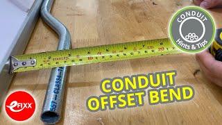 HOW TO FORM A STEEL CONDUIT OFFSET BEND - Apprentice electrician essentials