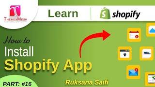 How to install Apps in Shopify | Ruksana Saifi | Part#16