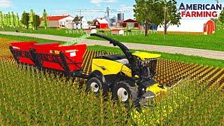 NEW MASSIVE UPDATE ON AMERICAN FARMING! THE NEW HOLLAND FORAGE HARVESTER IS HERE! | AMERICAN FARMING