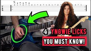 4 CRAZY Yngwie Malmsteen Licks You MUST KNOW!