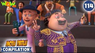 Bull Riding In Spain | Motu Patlu Season 13 Compilation 114 | Motu Patlu | Cartoons For Kids |#spot