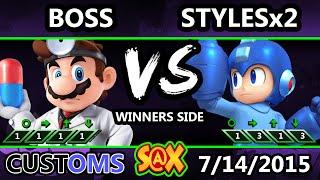 S@X 106 Customs - Boss (Luigi) Vs. StylesX2 (Mega Man) SSB4 Tournament - Smash Wii U - Smash 4