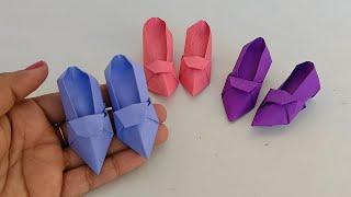 DIY Mini Paper Shoes | Origami Shoe |  Paper Craft  | Easy Kids Craft Ideas |Paper Crafts for School