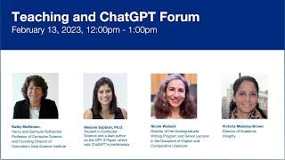 Teaching and ChatGPT Forum