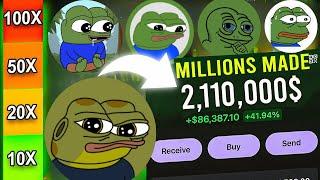 ULTIMATE 5  LOW MARKET CAP FROG 100X MEMECOINS (DON'T MISS THESE!)