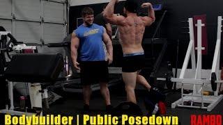 Bodybuilder Public Posedown