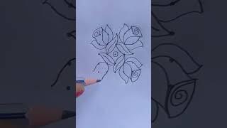 5*5 dots easy rose flower rangoli//daily basis rangoli designs//simple chukkala muggulu