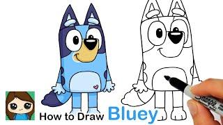 How to Draw Bluey the Puppy | Disney