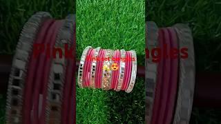 pink bangles set#beautiful making set# trending#short simple bangles#️