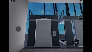 4 Hitachi Scenic Elevators at Hitachi Elevator, Roblox. (Main right)