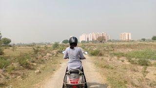 Scooty learning in tough roads for balance