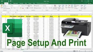 MS Excel Print Page Setup & Print Data Tips | Print Tutorial | Computer Printer Settings