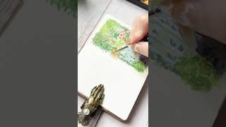 Mini watercolor landscape / mini paisagem em aquarela #art #watercolor #aquarela