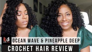 BOBBI BOSS PINEAPPLE DEEP & OCEAN WAVE CROCHET HAIR REVIEW (IS IT WATER FRIENDLY?)| LIA LAVON