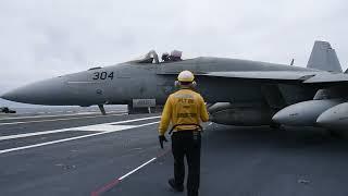 USS Nimitz conducts flight operations in the Pacific