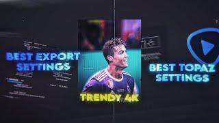 4k quality Football edit | After Effects render settings + topaz settings