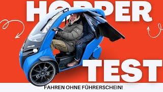  100% FÜHRERSCHEINFREI!  Wir testen die Alternative zum Auto. #hopper #velomobil #test #review