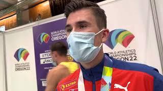 Jakob Ingebrigtsen after 5000m gold at 2022 Worlds