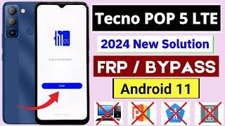 Tecno POP 5 LTE Android 11 Frp Bypass Without PC | Tecno (Bd4a) Google Account Bypass 2024