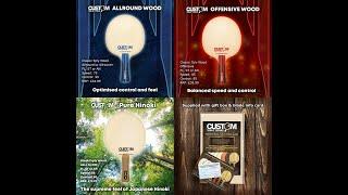 A closer look at the Custom Table Tennis Wood Blades
