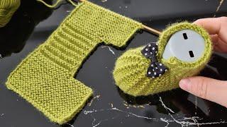 Karpuz dilimi bebek patik modeli yapımı  How to knit socks for newborn baby